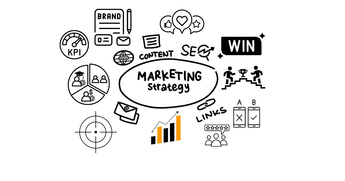 Digital marketing strategy for startups including branding and KPIs.